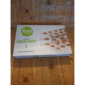 Food Network 3 Piece Chrome Cooling Rack New in Box 3 Tier(SKU756)